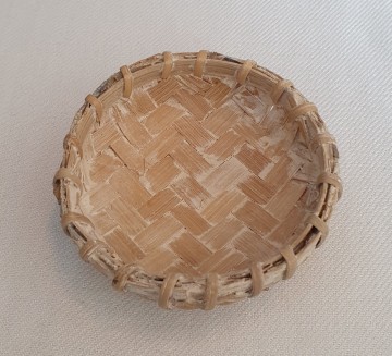 Bamboe offerbakje white wash